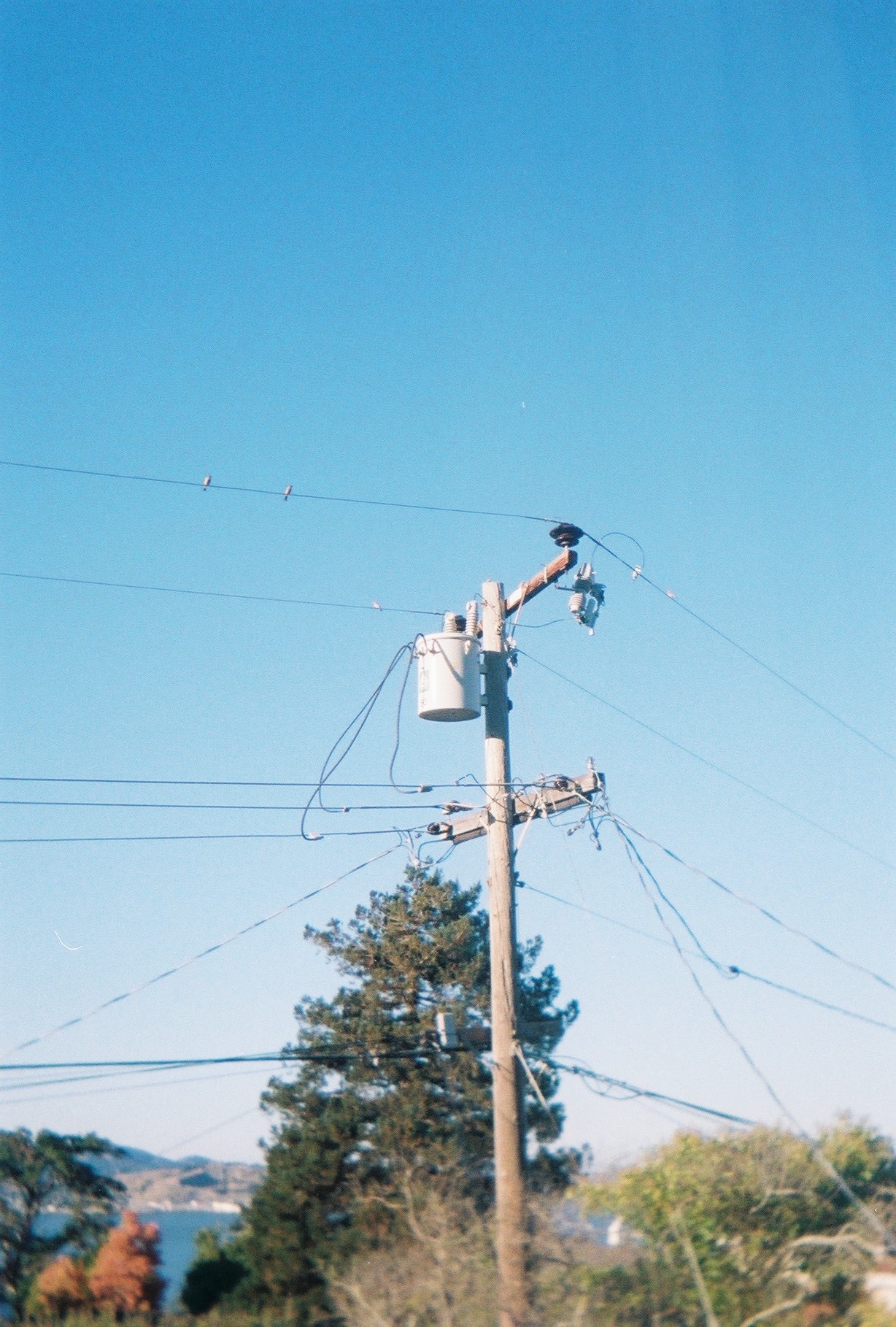 power pylon in a neighborhood