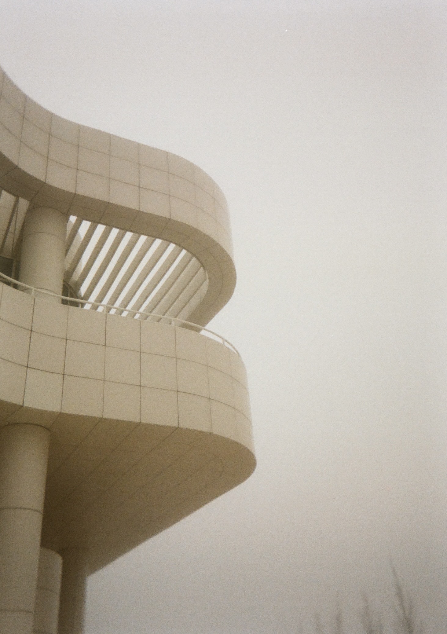 edge of the getty museum building