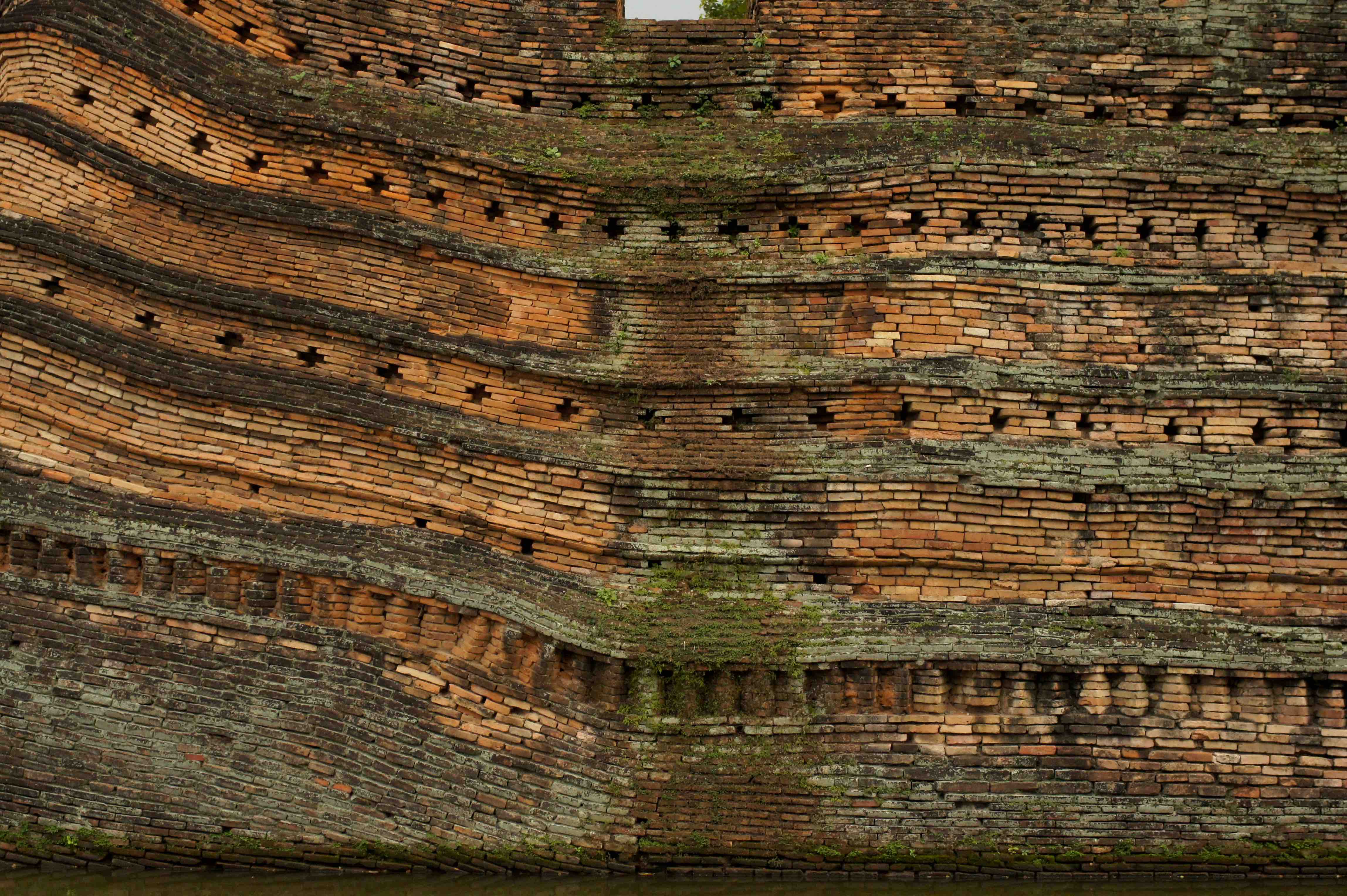 the ancient wall decays into a moat